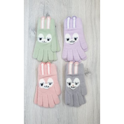 Одинарні рукавиці для дівчаток №25-106, 4-6 років