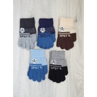 Одинарні рукавиці для хлопчиків №8-001, 5-7 років