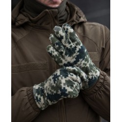 Подвійні флісові чоловічі рукавиці №1-73, середній розмір