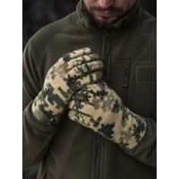 Одинарні флісові рукавиці №2-72, великий розмір