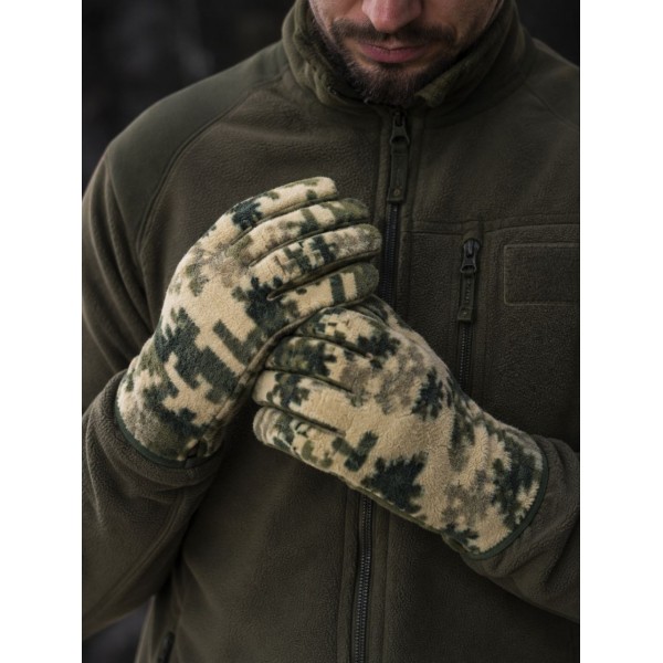 Одинарні флісові рукавиці №2-72, великий розмір