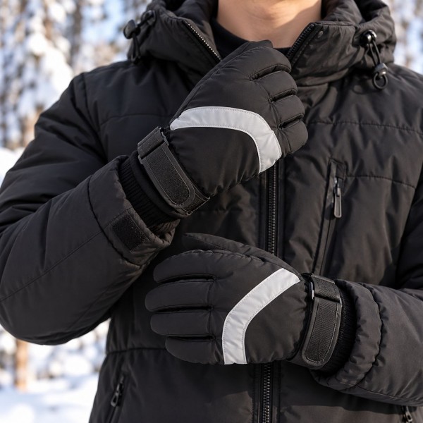 Підліткові/дорослі балонові рукавиці на хутрі №6-1, з 15-ти років